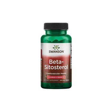 The Swanson Beta-Sitosterol 160 mg dietary supplement, labeled